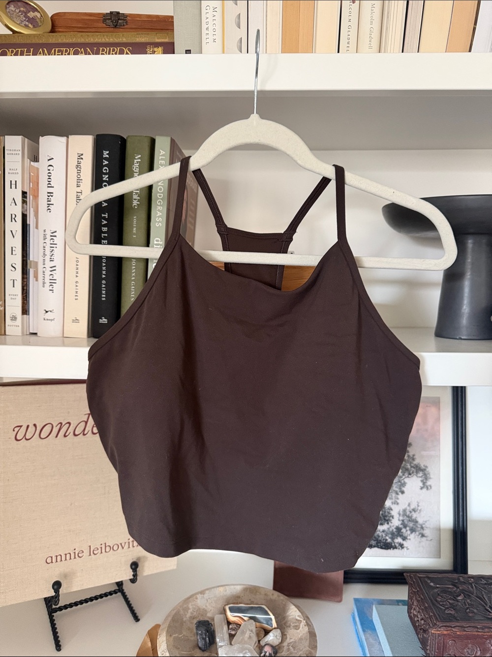 Old Navy Active Studiosmooth Brown Cropped Cami Tank Top - Women - L
